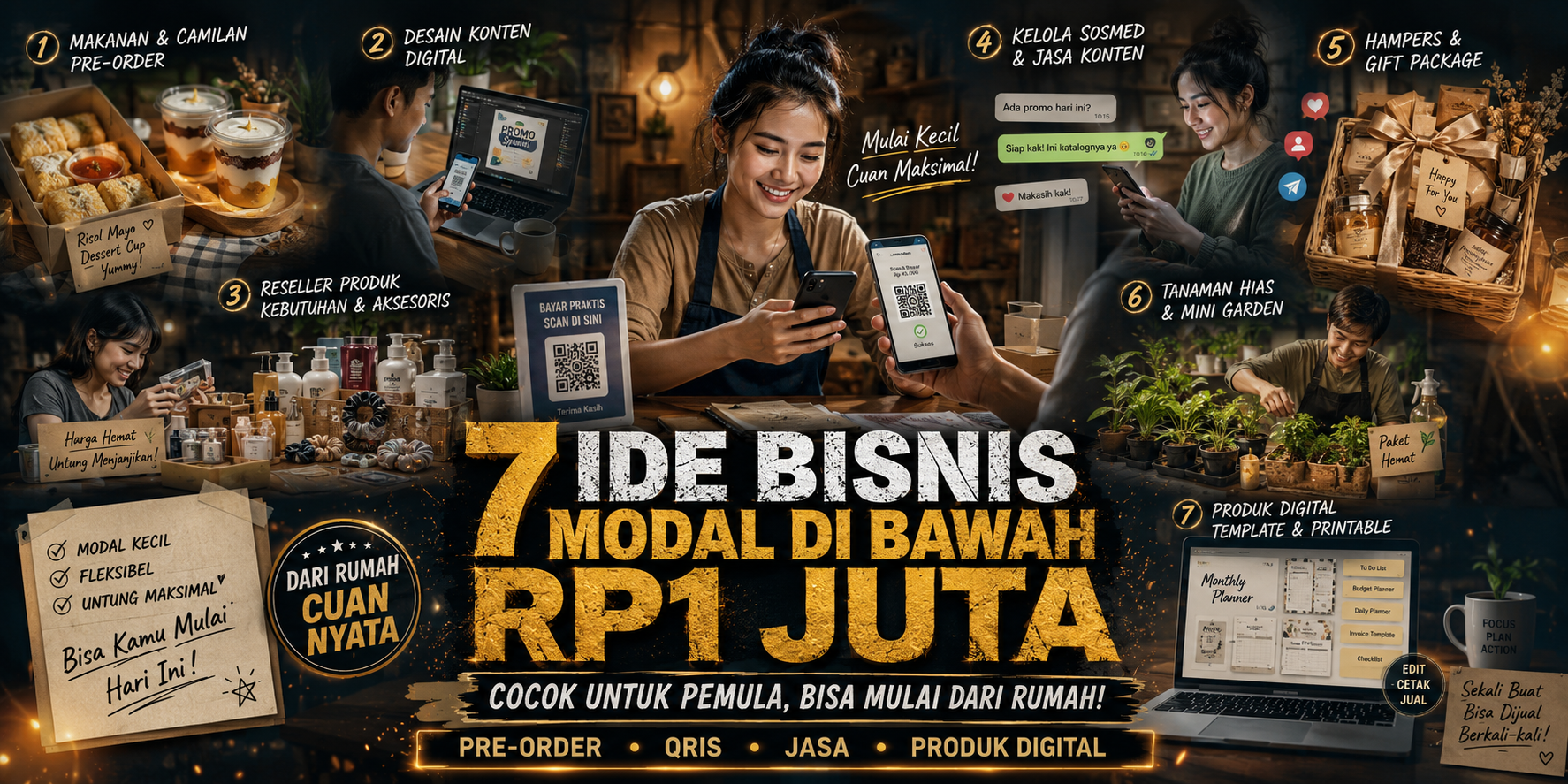 7 Ide Bisnis dengan Modal di Bawah Rp1 Juta